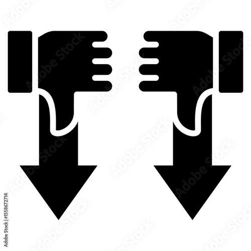 Disadvantage Glyph Icon