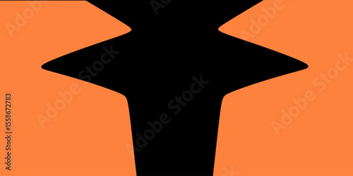Abstract background illustration vector with two colors black and orange trendy vintage style suitable for web decoration, wallpaper, banner decoration, and poster decoration.
