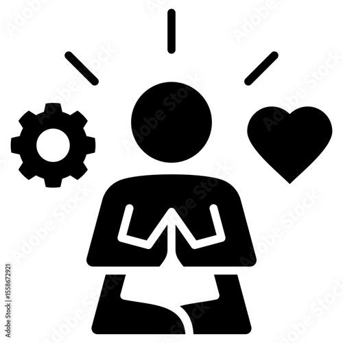 Stress Management Glyph Icon