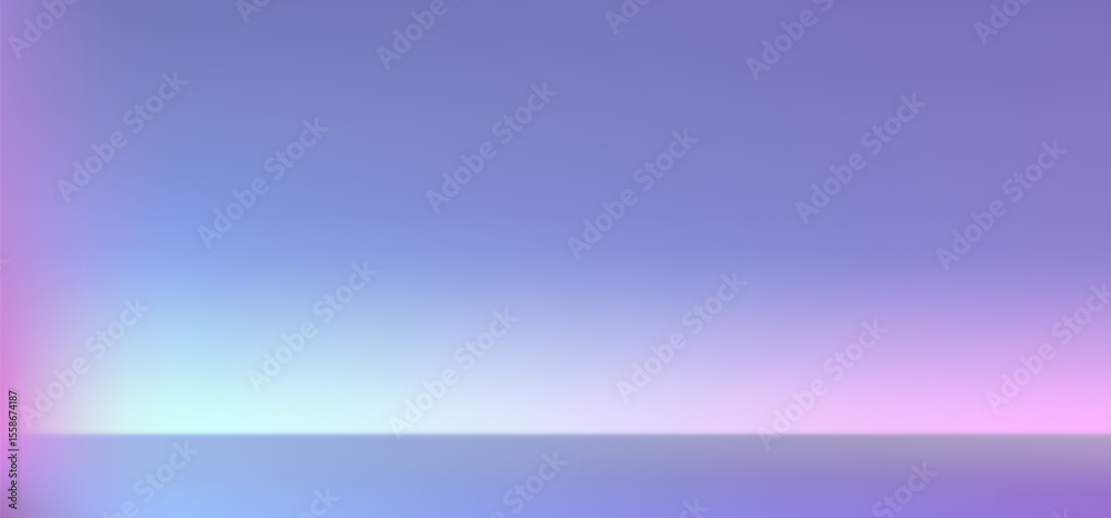 Obraz premium Abstract gradient podium background. Violet, purple and lilac empty 3d studio backdrop. Clean scene for product presentation mockup template. Vector illustration