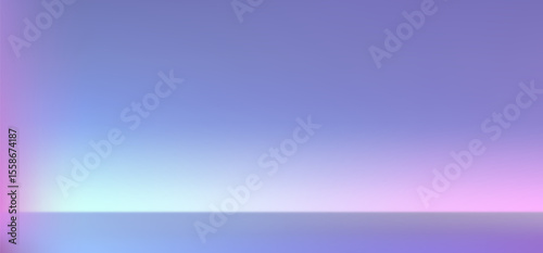 Abstract gradient podium background. Violet, purple and lilac empty 3d studio backdrop. Clean scene for product presentation mockup template. Vector illustration