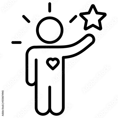 Self Esteem Line Icon