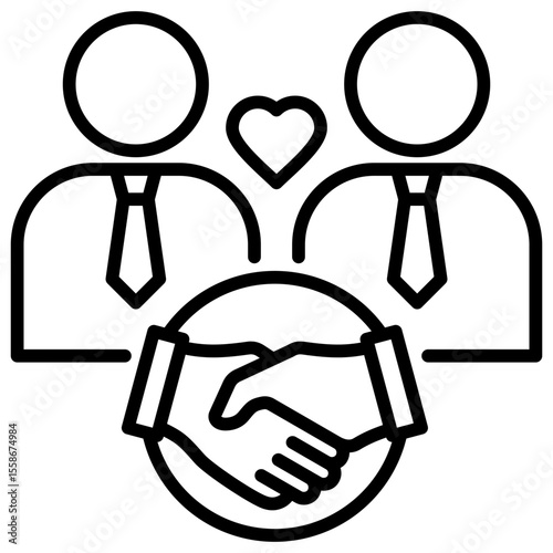 Relationship Line Icon