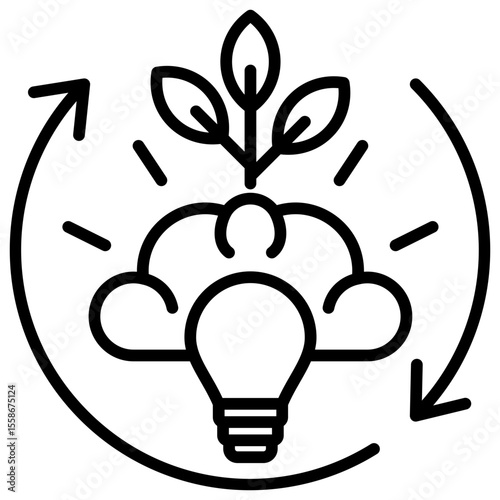 Growth Mindset Line Icon