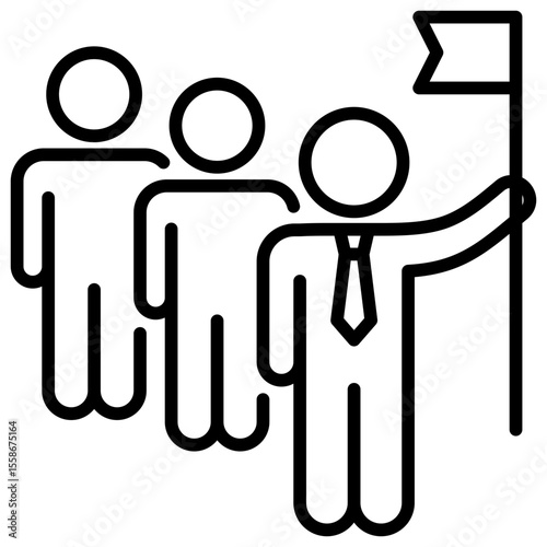 Leadership Line Icon