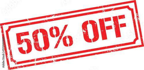 Grunge stamp 50 percent off