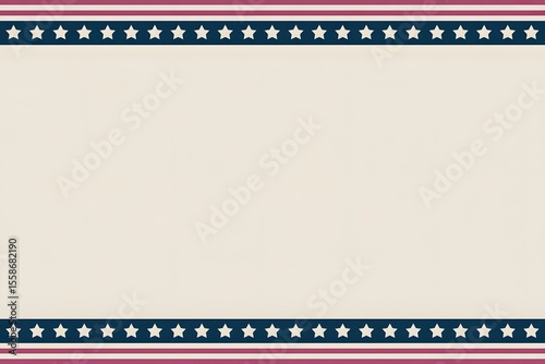 Patriotic frame with stars and stripes border