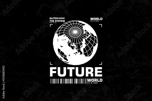 futuristic streetwear graphic tee design templates ideas