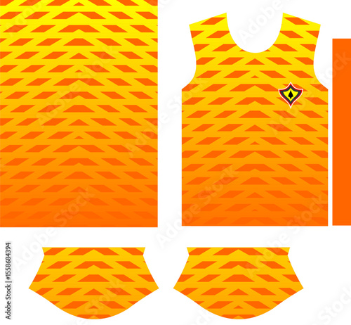Wallpaper Mural Yellow Orange Wave Abstract Jersey Pattern Torontodigital.ca