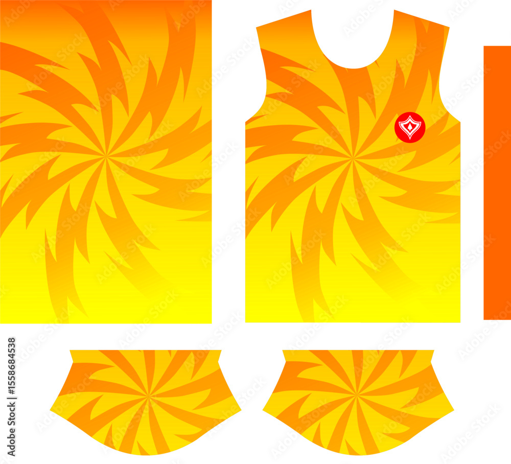 custom made wallpaper toronto digitalYellow Orange Gradient Spiral Jersey Pattern