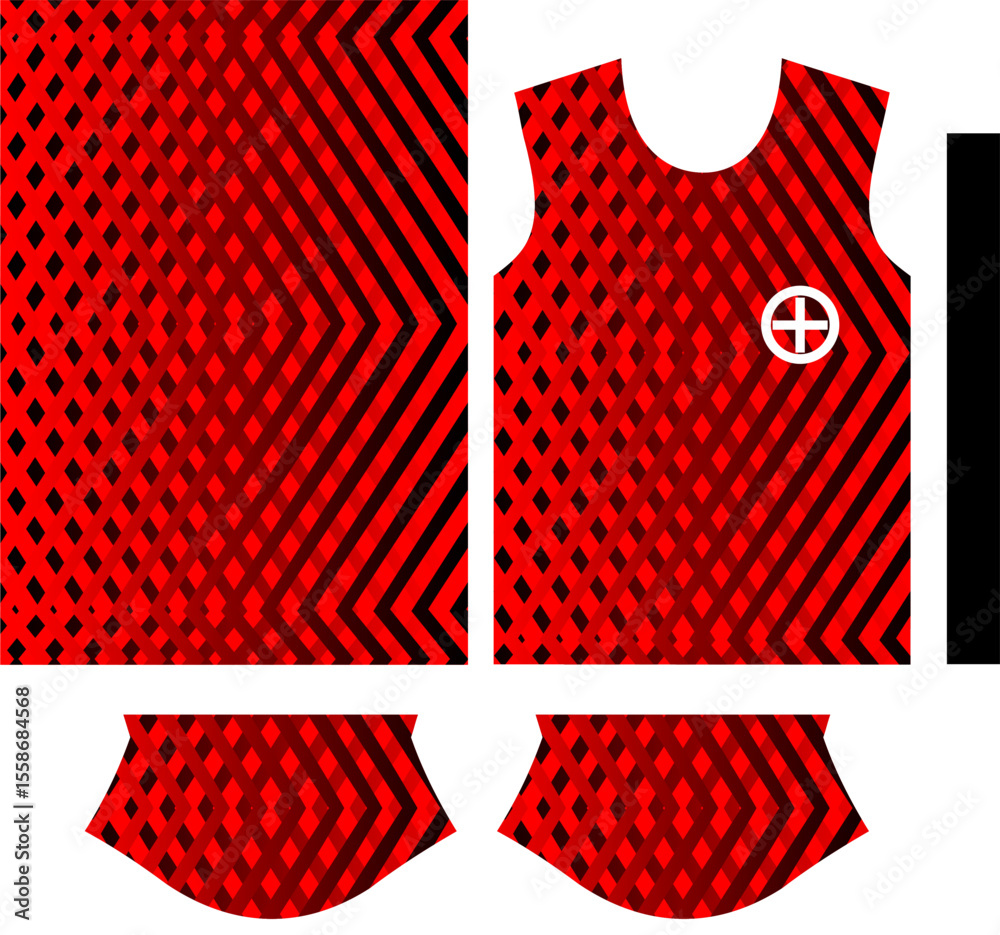 custom made wallpaper toronto digitalRed Optical Illusion Zigzag Jersey Pattern