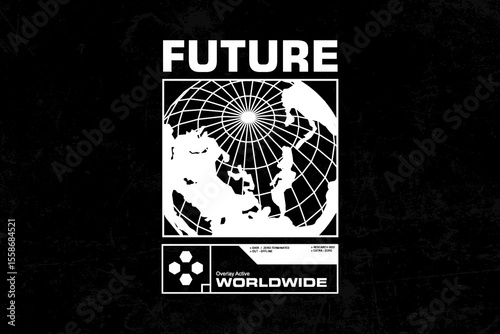 futuristic streetwear graphic tee design templates ideas
