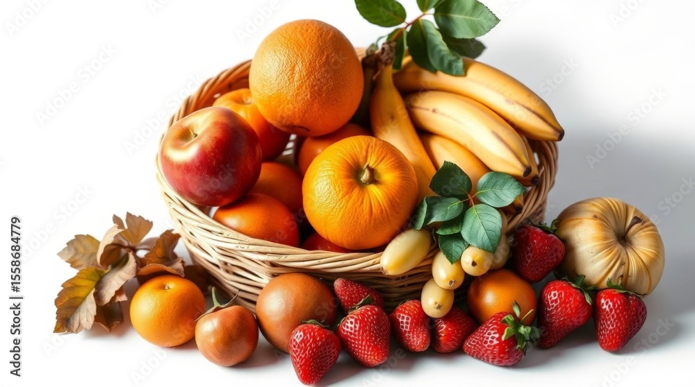 Assorted fruits in basket Assorted fruits in basket
