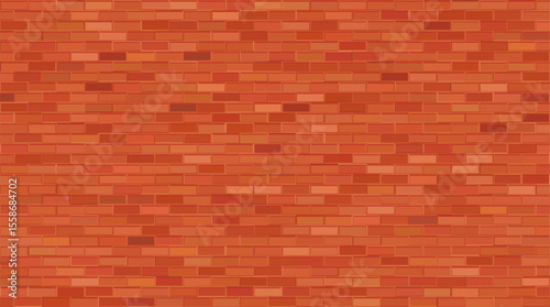 Brown brick wall with uniform texture, ideal for urban backgrounds, construction design, rustic facades, and building-themed graphic layouts.
