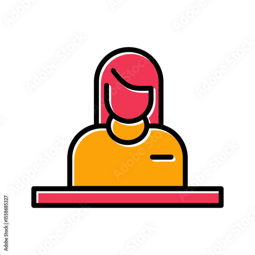 Reception Desk Icon Design