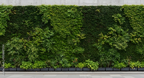Wallpaper Mural Lush Green Vertical Garden Wall on Modern Building Exterior Torontodigital.ca