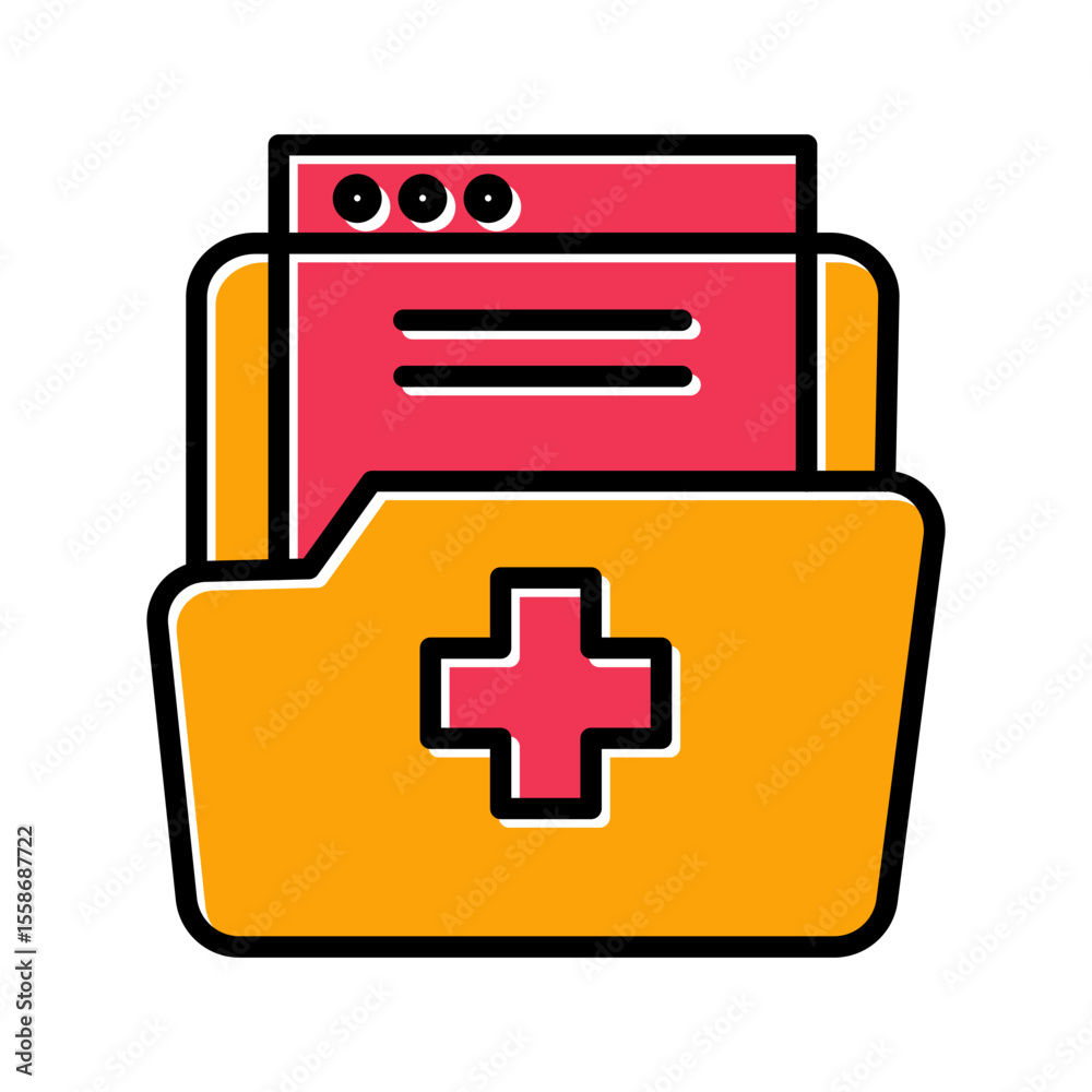 Obraz premium Electronic Records Icon Design