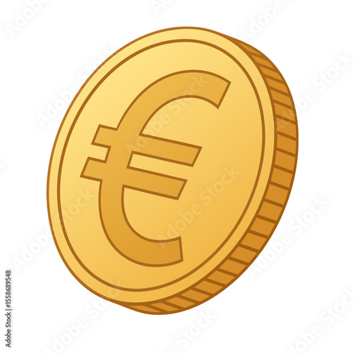 euro coin vector illustration