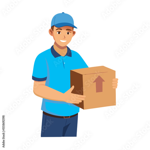 delivery man with package