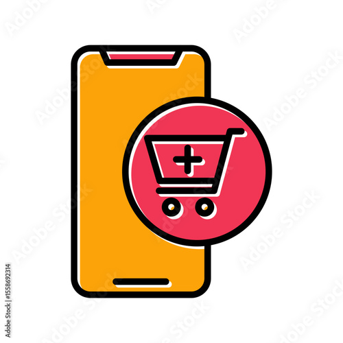 Mobile Shopping Icon Design