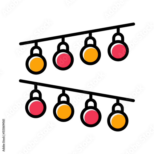 Holiday Lights Icon Design