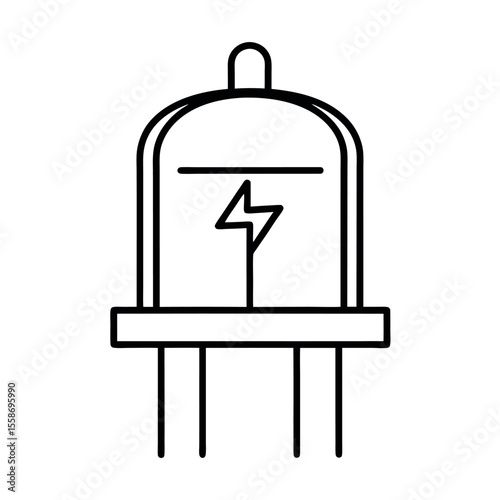Avalanche Diode Outline Line Art Vector