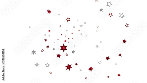 Wallpaper Mural Beautiful background with red and silver stars. Perfect for holidays and celebrations. Torontodigital.ca