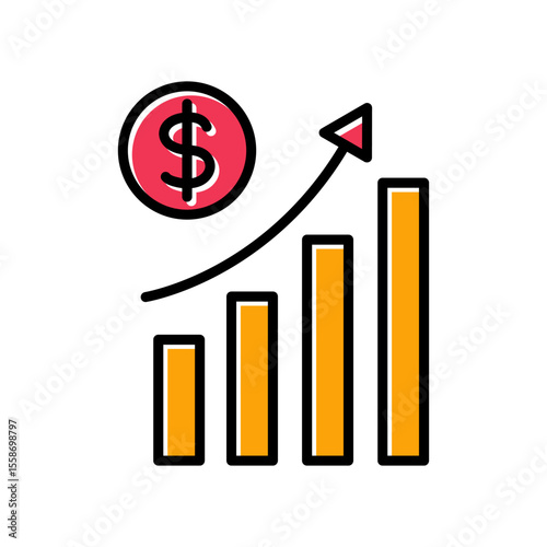 Financial Analytics Icon Design