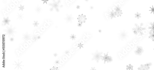 Snowflake Blizzard: Brilliant 3D Illustration Showcasing Descending Holiday Snowflakes