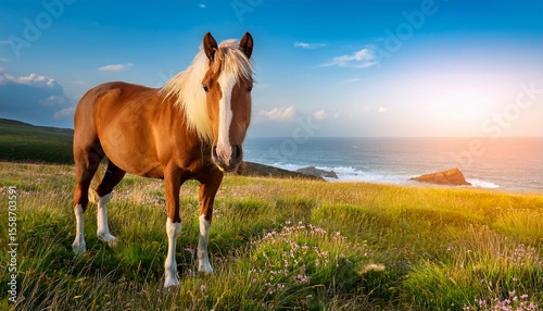 horse on the meadow