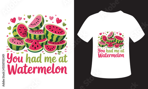 Typography T-Shirt Design On National Watermelon Day Quote