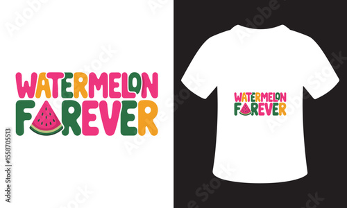 Typography T-Shirt Design On National Watermelon Day Quote