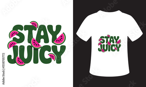 Typography T-Shirt Design On National Watermelon Day Quote