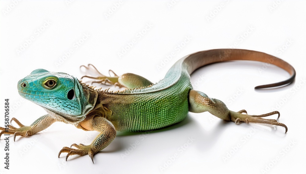 Fototapeta premium lizard isolated on white background