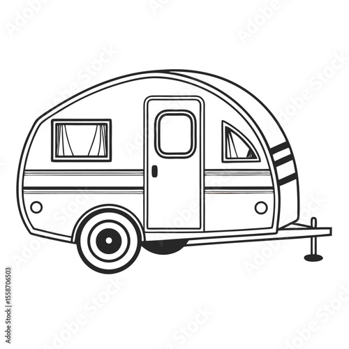 Adorable Teardrop Camper with Compact Living Space for Outdoor Adventures