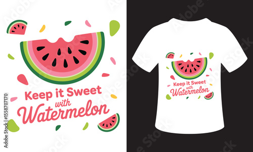 Typography T-Shirt Design On National Watermelon Day Quote