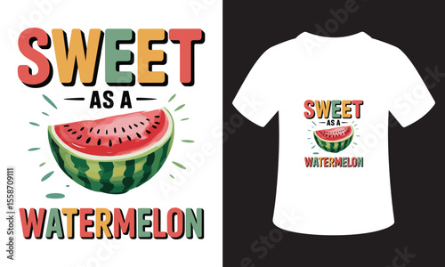 National Watermelon Day Quote T-Shirt Design