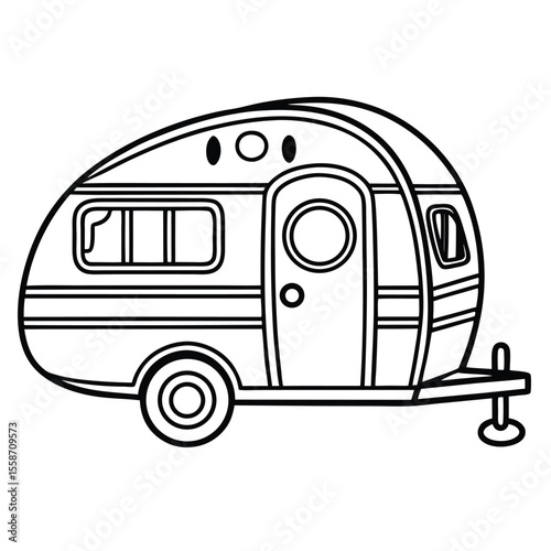Retro Teardrop Camper Travel Trailer Camping Outdoor Adventure
