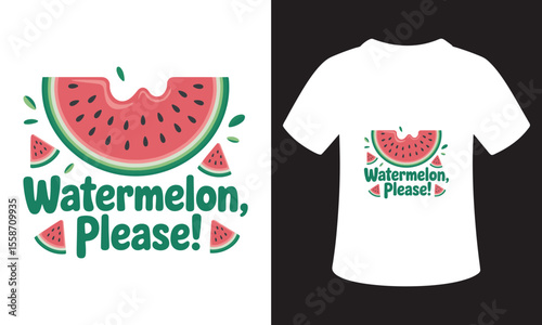 National Watermelon Day Quote T-Shirt Design