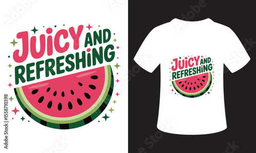 Minimalist National Watermelon Day Quote T-Shirt Design