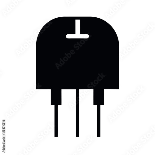 Bipolar Junction Transistor BJT NPN PNP Silhouette