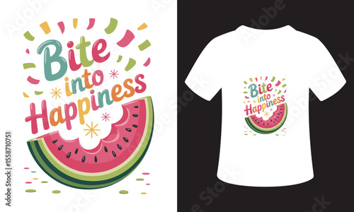 Minimalist National Watermelon Day Quote T-Shirt Design