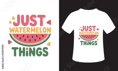 Minimalist National Watermelon Day Quote T-Shirt Design