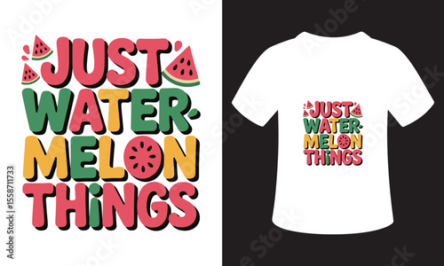 Minimalist National Watermelon Day Quote T-Shirt Design