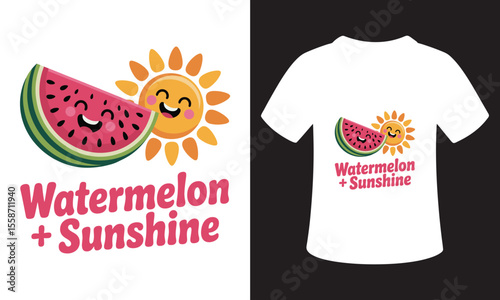 Minimalist National Watermelon Day Quote T-Shirt Design