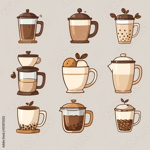 Wallpaper Mural coffee, cafe, drink, tea time, americano, latte, Torontodigital.ca