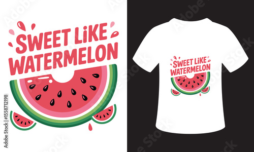 Minimalist National Watermelon Day Quote T-Shirt Design
