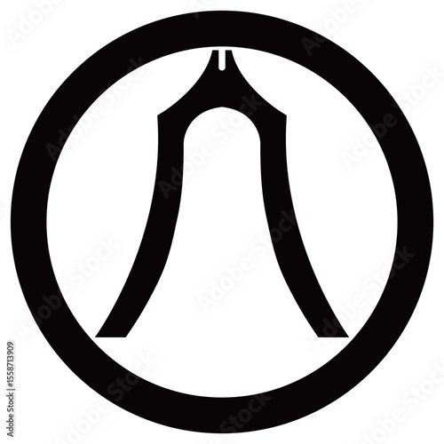 家紋です。丸に琴柱といいます。