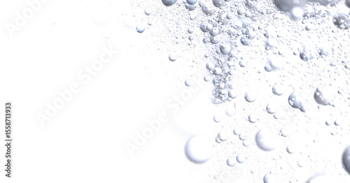 Close-up of air bubbles ris...