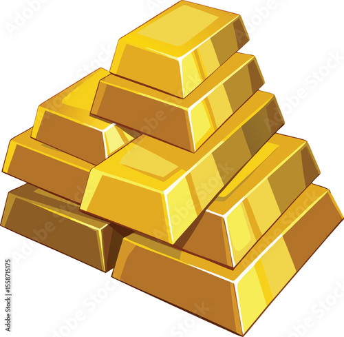 Stack of Gold Bars Wealth, Luxury, and Financial Success
